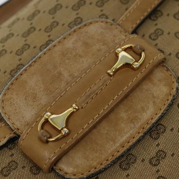 GUCCI Micro GG Canvas Shoulder Bag Beige Gold - Picture 14 of 16